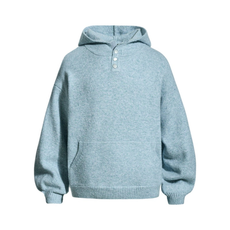 Retro solid color simple hoodie